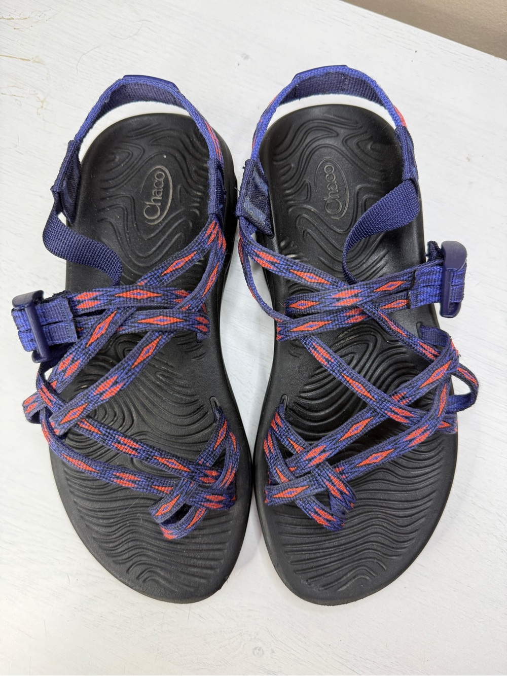 Chaco Sandals ZVOLV X2 Womens 7 Volcanic Blue Orange - Picture 2 of 11